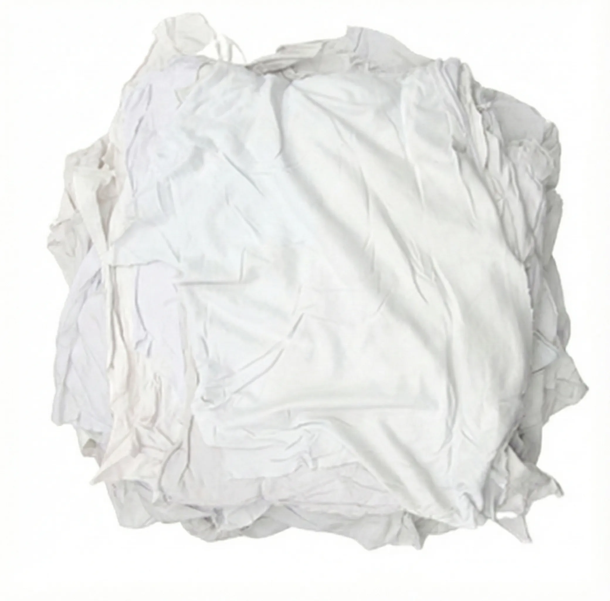New washed white smooth jersey wiping rags